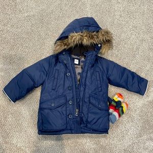 Baby Gap 3T Blue Winter Coat